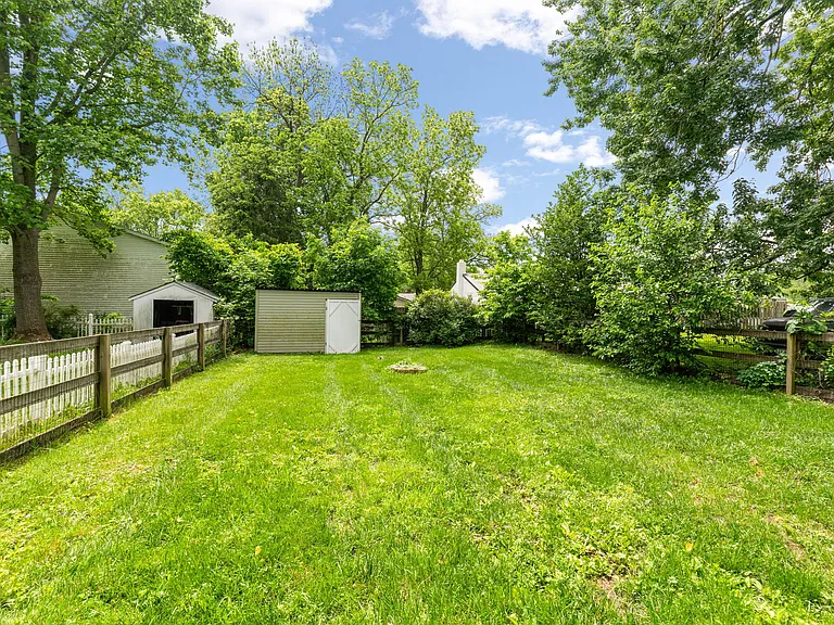 Fenced-in backyard