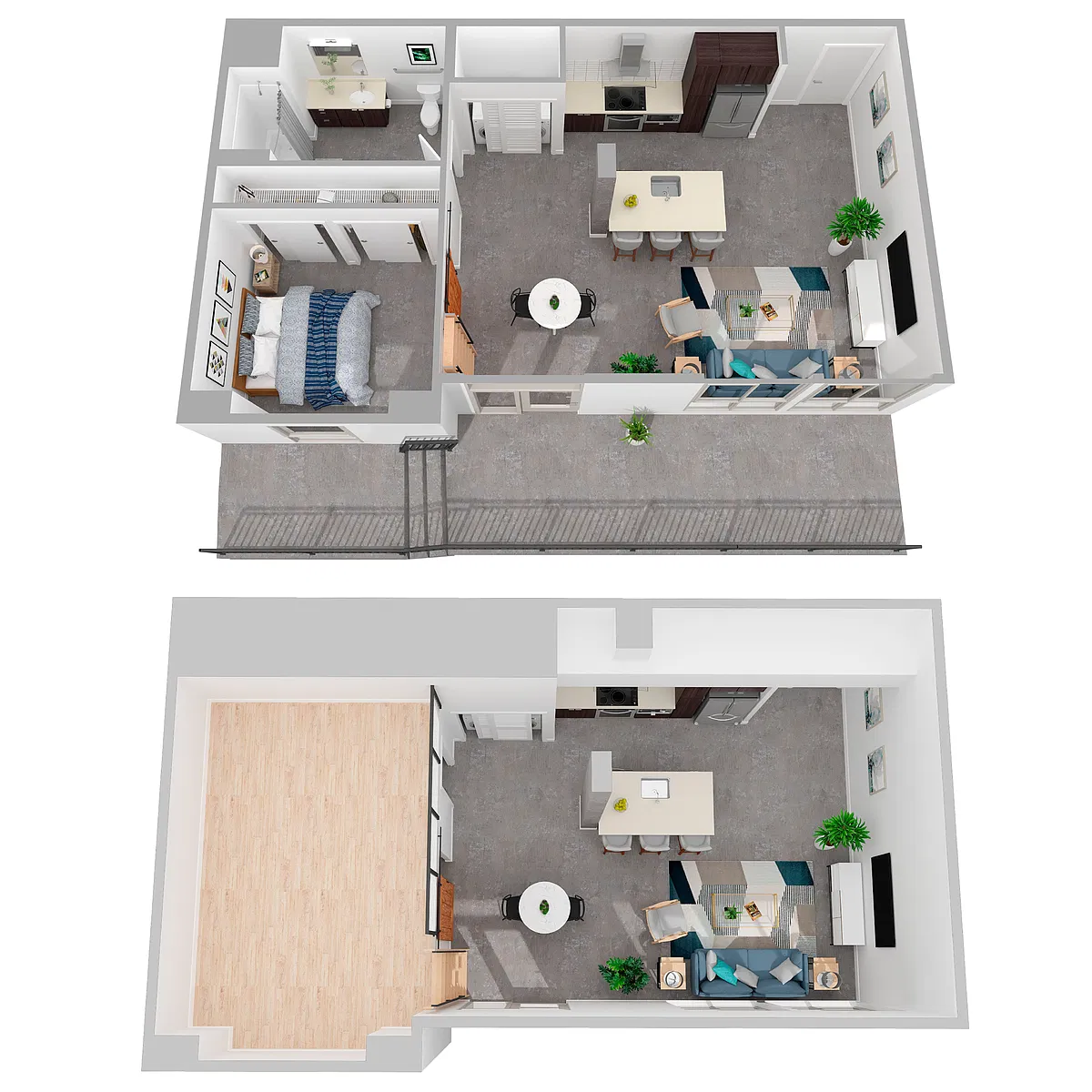 Floor plan Live/Work Large 1x1 - a1.1