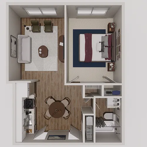 Floor plan One Bedroom C