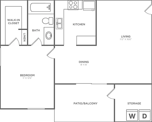 One Bedroom One Bath (652 SF) One Bedroom One Bath (652 SF)