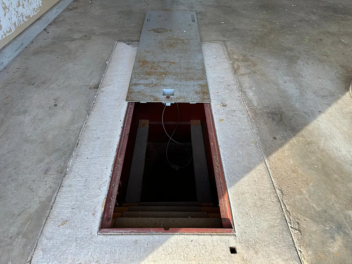 storm shelter located inside garage - 11805 NW 132nd St