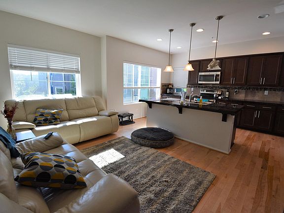 family room with kitchen