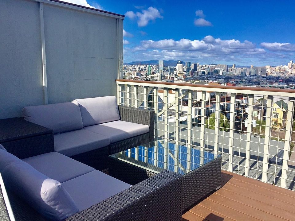 Shared rooftop deck has one of the finest views of San Francisco!