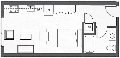 Floor plan Studio - MFTE S3m