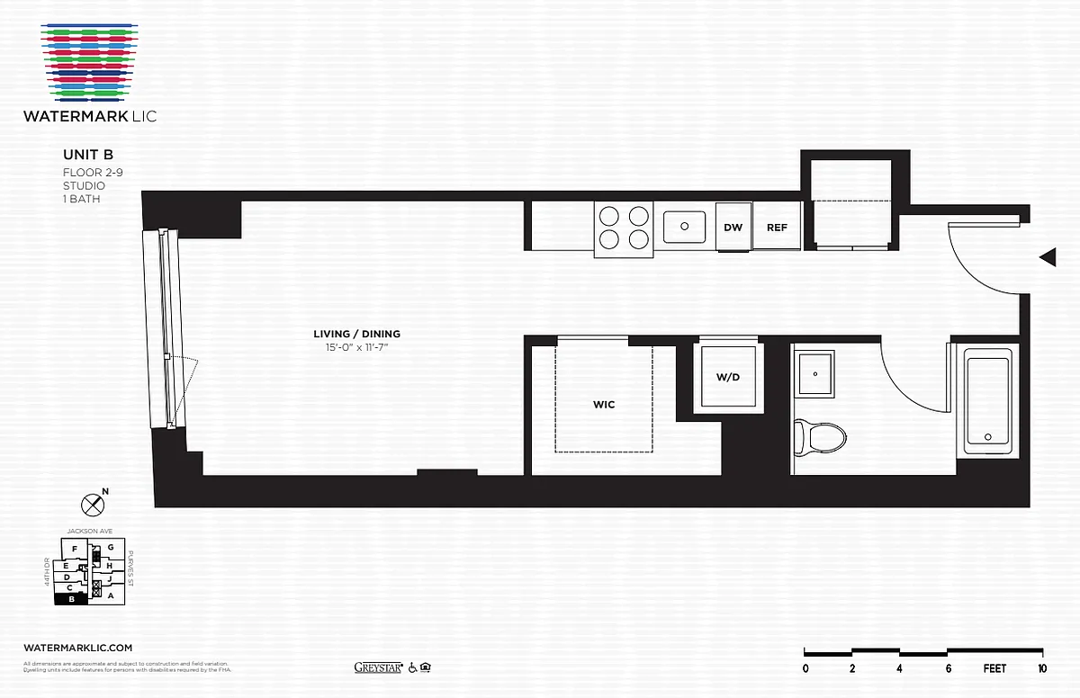 Floor plan Studio / 1 Bathroom