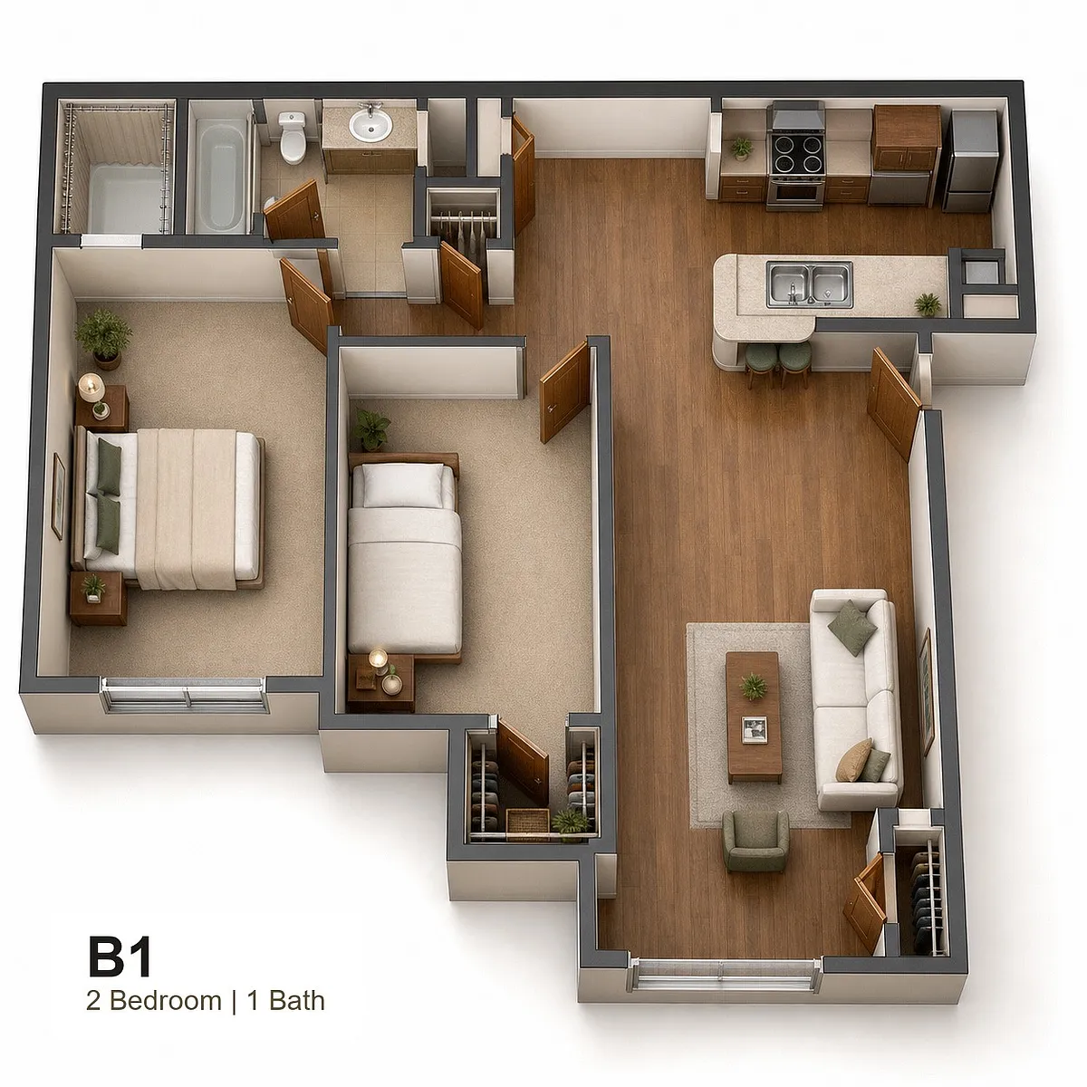 Floor plan B1
