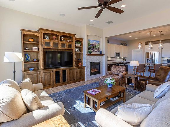 Gas fireplace in great room