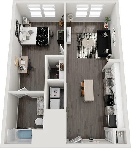 Floor plan 1BR/1BA - A1