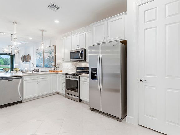 Kitchen with stainless steel appliances