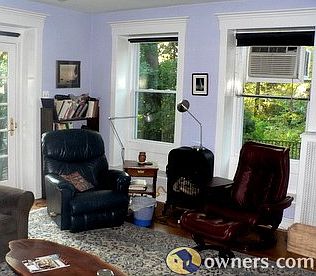 Family room with unvented gas stove
