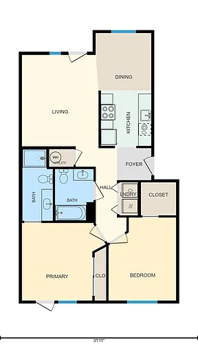 Floor plan 2x2 Medium