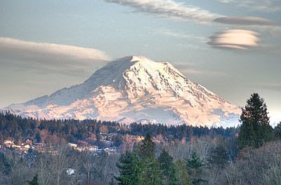 View of Mount Rainier from Master Bedrrom Deck