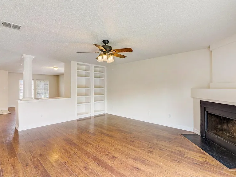 Additional shelving in living