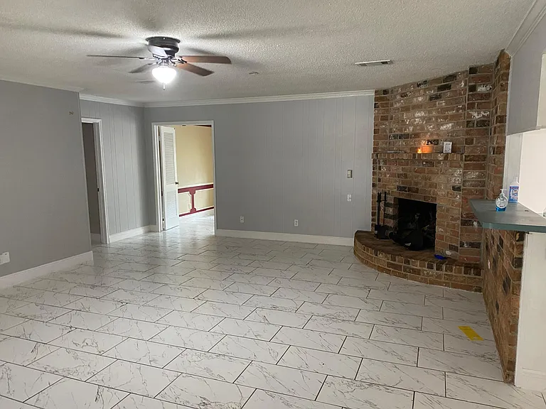 Living room and chimney