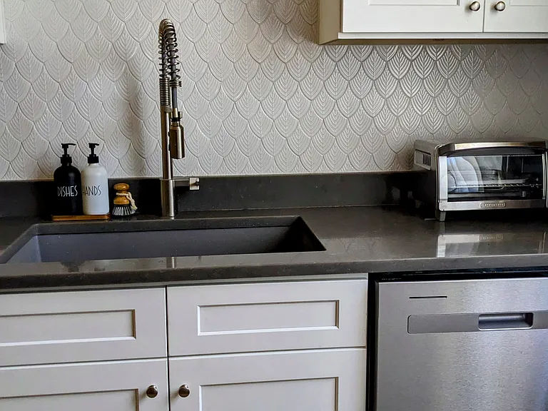 Deep kitchen sink.