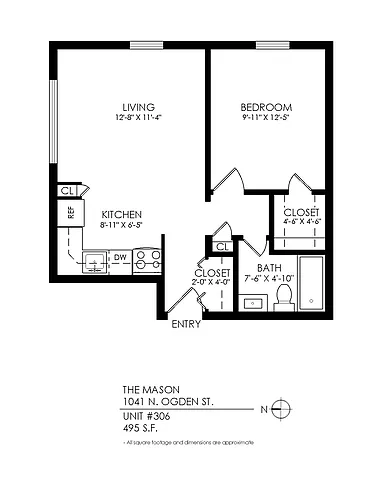 Floor plan 1 bedroom
