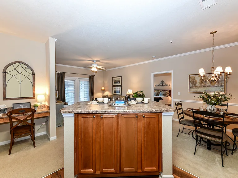 Decorated Model Kitchen Island
