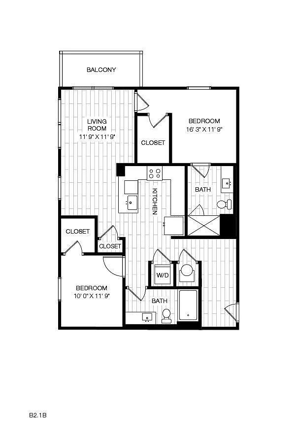 Floor plan B21B