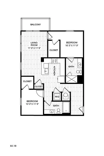 Floor plan B21B