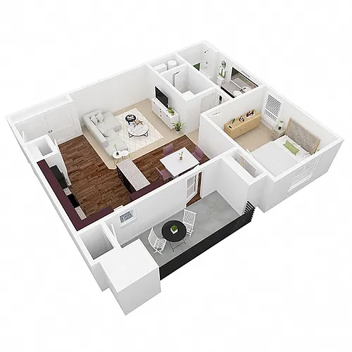 Floor plan 1X1T
