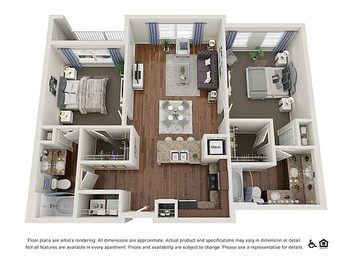 Floor plan B2.1 - 2x2