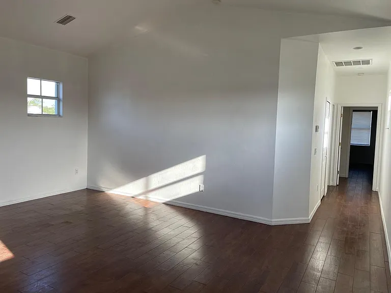 dining area and hallway to rooms