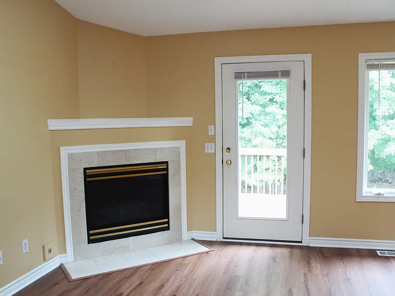 Living room gas fireplace