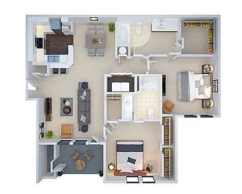 Floor plan 2 BED (cmb1)
