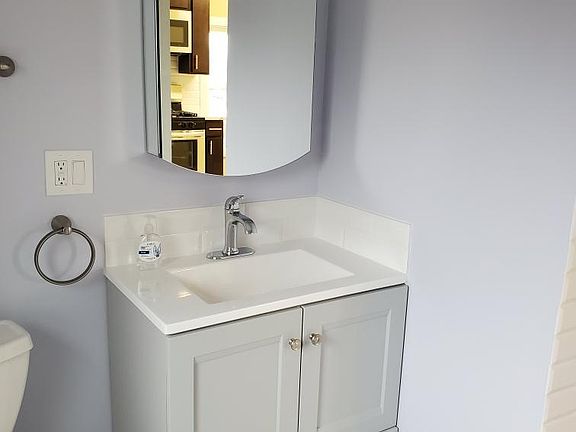 Bright, large bathroom
