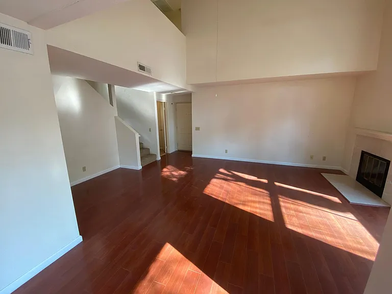 Living room with fireplace
