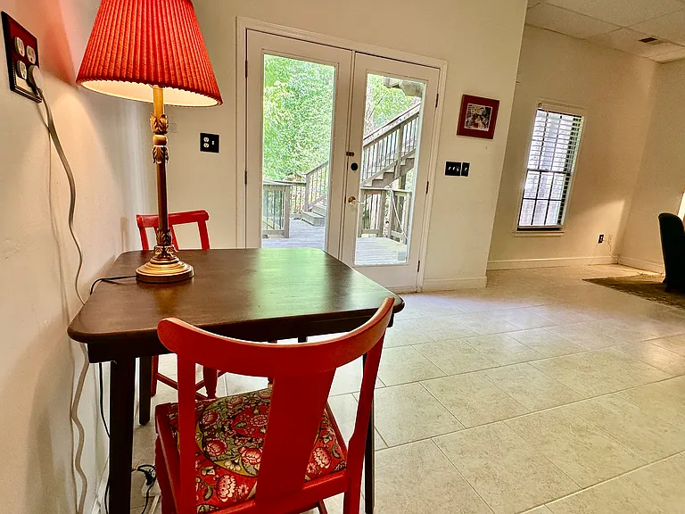 Bistro Table in Full Basement