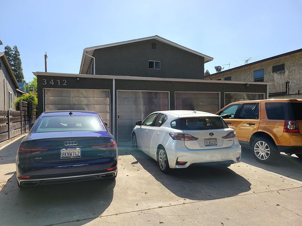 single car garage, with storage and driveway spot