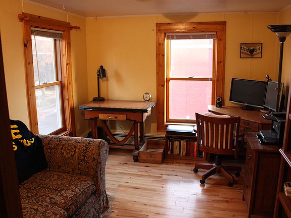 One of the bedrooms in use as an office