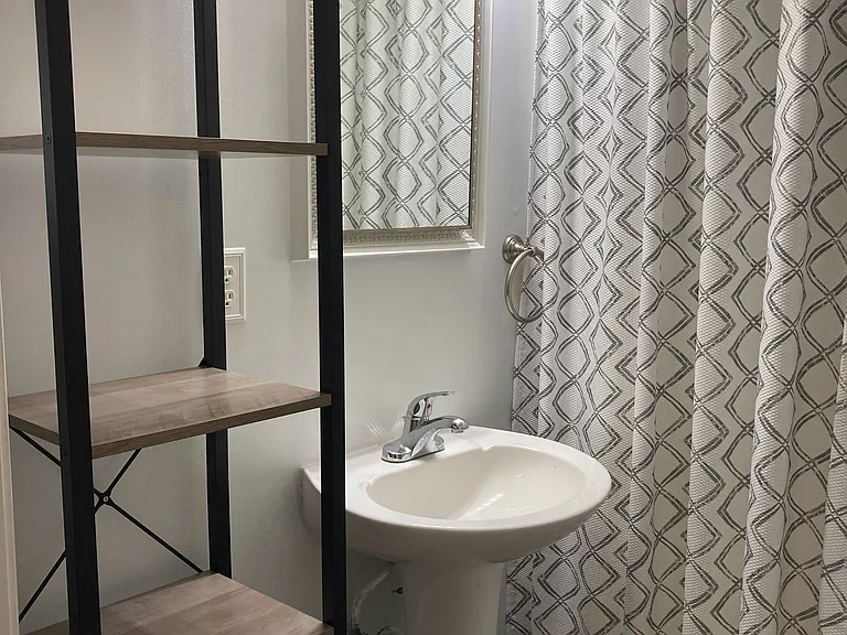 Bathroom has maximum storage.