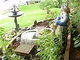 Tranquility pond on hill in backyard