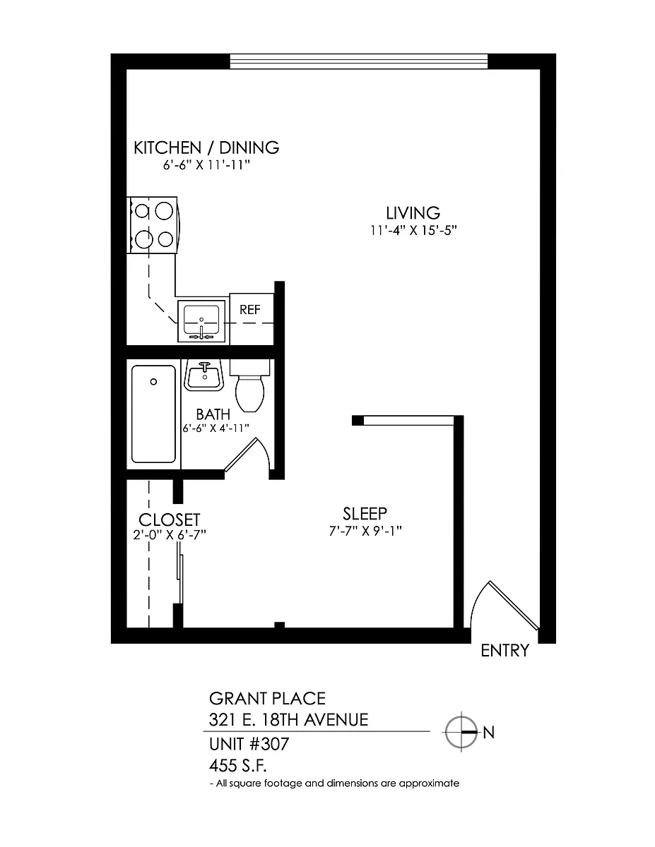 Floor plan 1 Bedroom