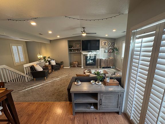 Family room with gas fireplace