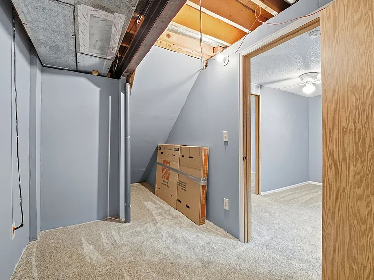 Basement flex room, large walk in closet.