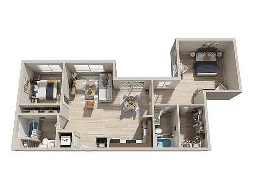 Floor plan 2bd 2ba E