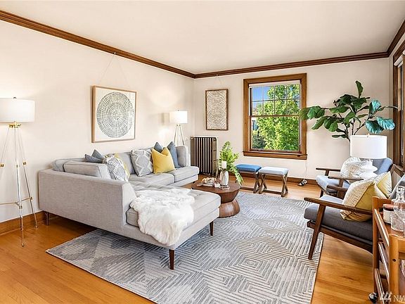 Large living room - big enough for large sectionals or two couches and chairs.