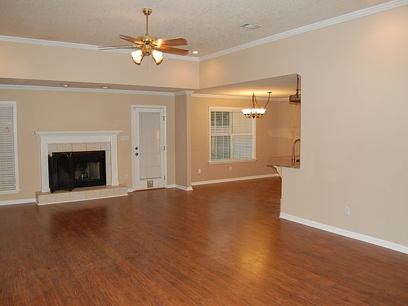 Wood fireplace & brkfst nook