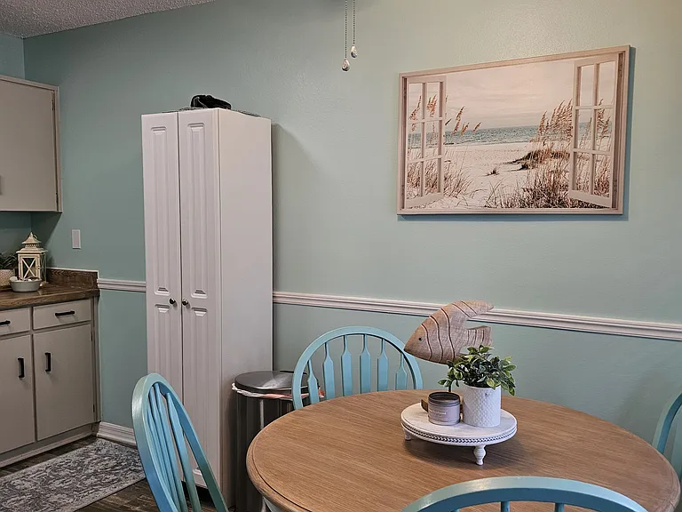 East in kitchen with pantry