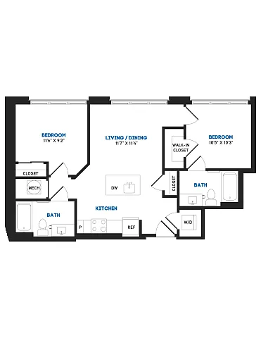 Floor plan B1B - Chase