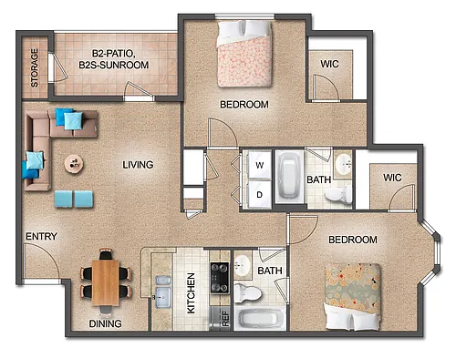 Floor plan 2 Bedroom