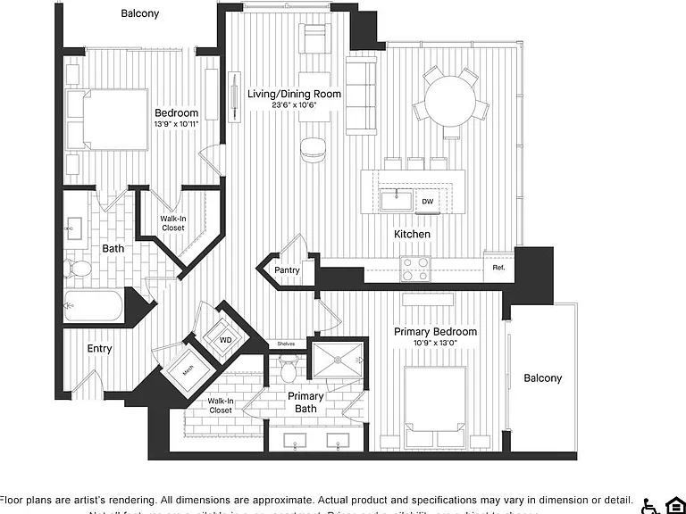 2J floor plan Novo Las Olas