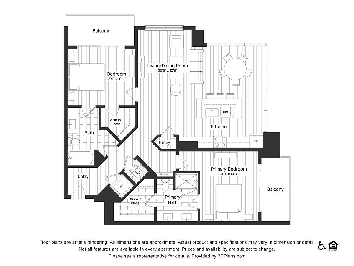 Floor plan 2J