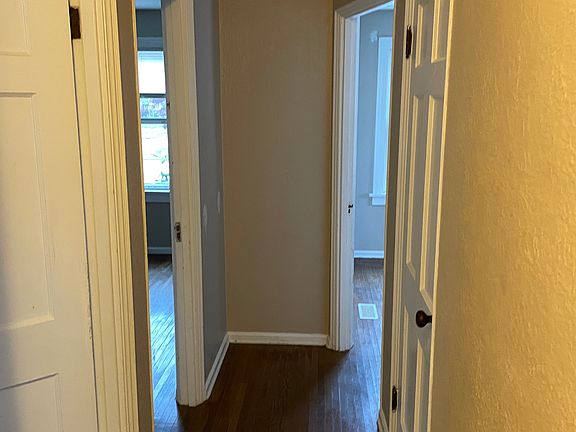 Hallway upstairs. 3 bedrooms, 1 bathroom, and one linen closed. All bedrooms have closets