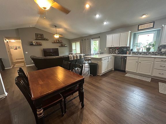 Open concept kitchen and living space