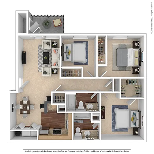 Floor plan 3 Bed 2 Bath