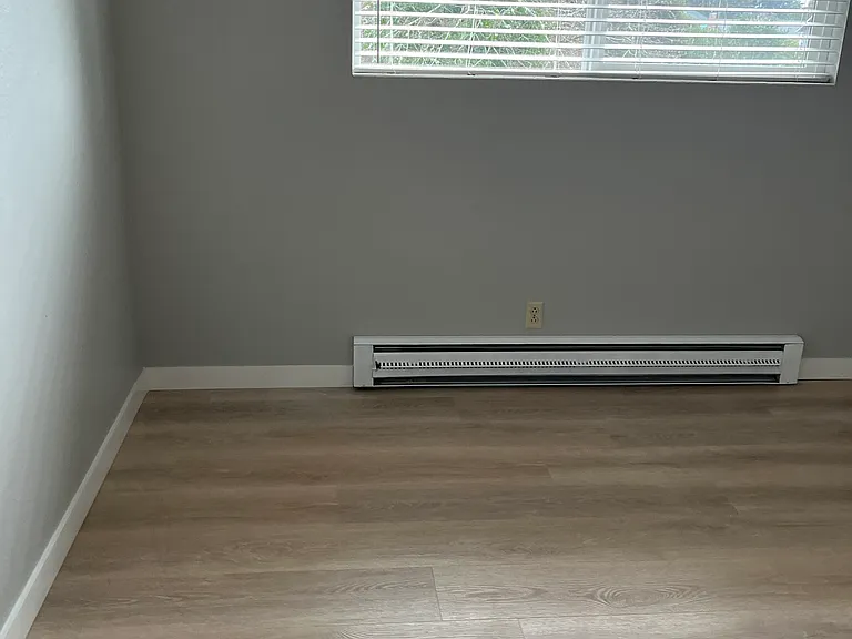 This is the smaller bedroom. It has a large closet.